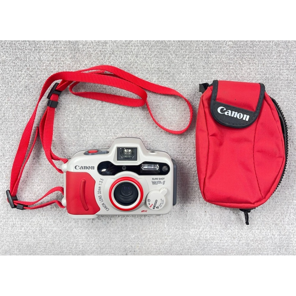 Vintage Canon Sure Shot WP-1 35mm Point & Shoot Film Camera Works